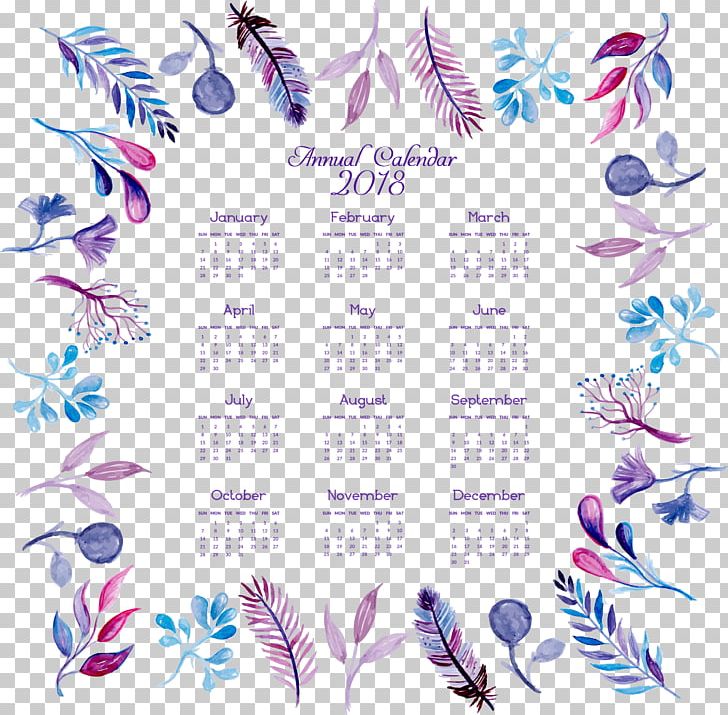 Graphic Design Feather Purple Pattern PNG, Clipart, 2018 Calendar, Calendar, Design, Flower, Flowers Free PNG Download