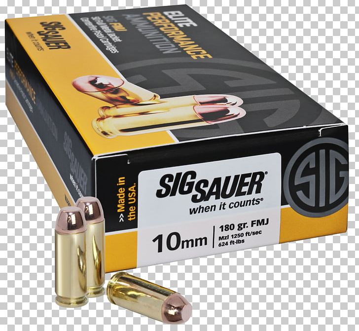 Full Metal Jacket Bullet 10mm Auto SIG Sauer Ammunition PNG, Clipart, 10mm Auto, 22 Long Rifle, 357 Sig, Ammo, Ammunition Free PNG Download
