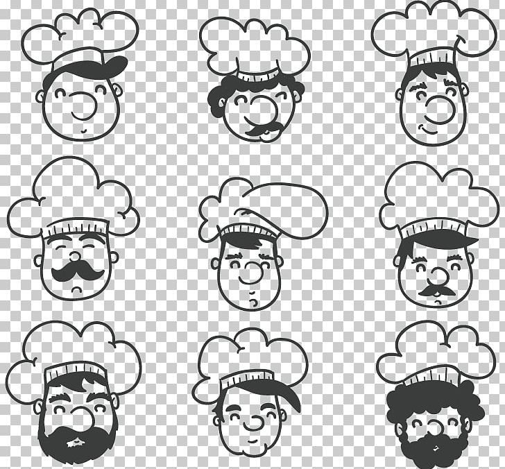 Euclidean Cook Illustration PNG, Clipart, Adobe Illustrator, Black And White, Cartoon, Character, Chef Cook Free PNG Download