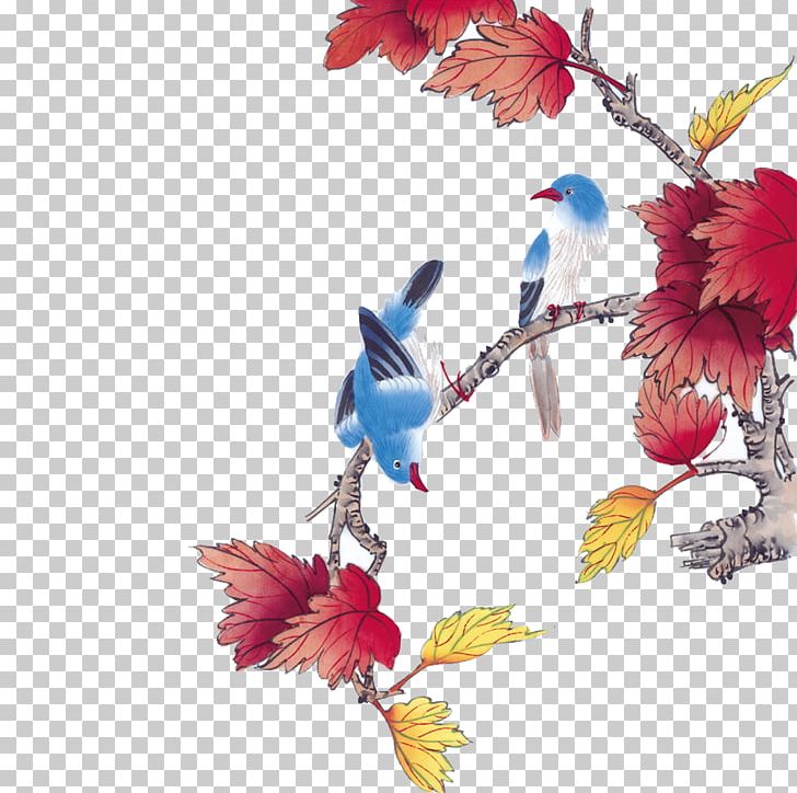 U4e2du56fdu753bxb7u82b1u9e1f Chinese Painting Bird-and-flower Painting Gongbi PNG, Clipart, Animals, Art, Bir, Bird, Birdandflower Painting Free PNG Download