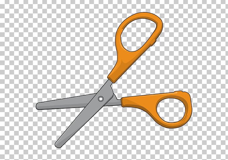 cartoon scissors cutting