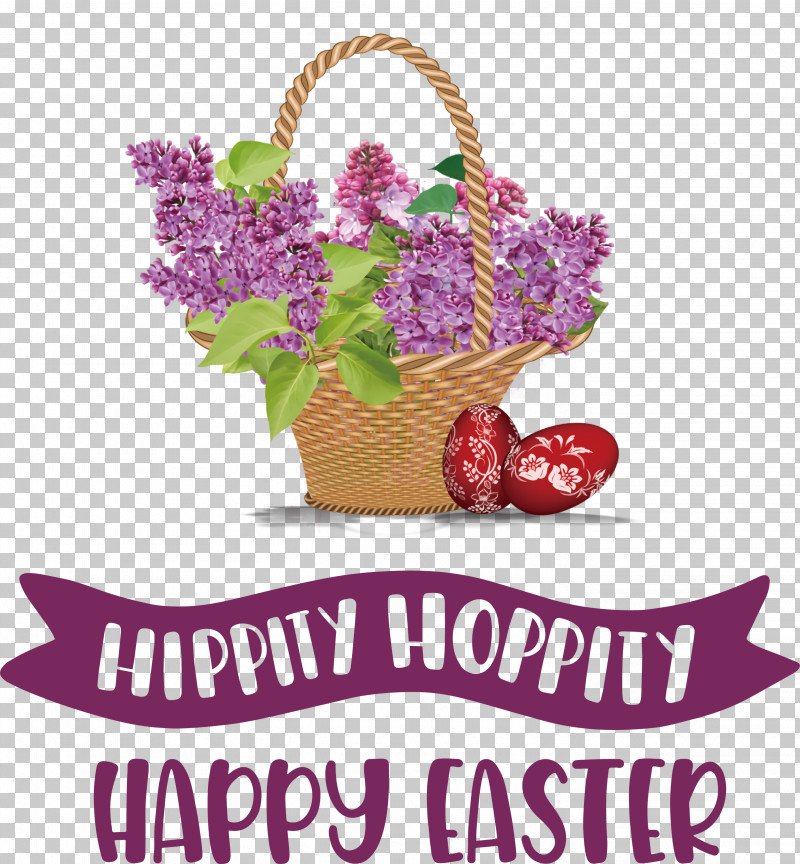Hippity Hoppity Happy Easter PNG, Clipart, Basket, Cut Flowers, Easter Basket, Easter Egg, Floral Design Free PNG Download