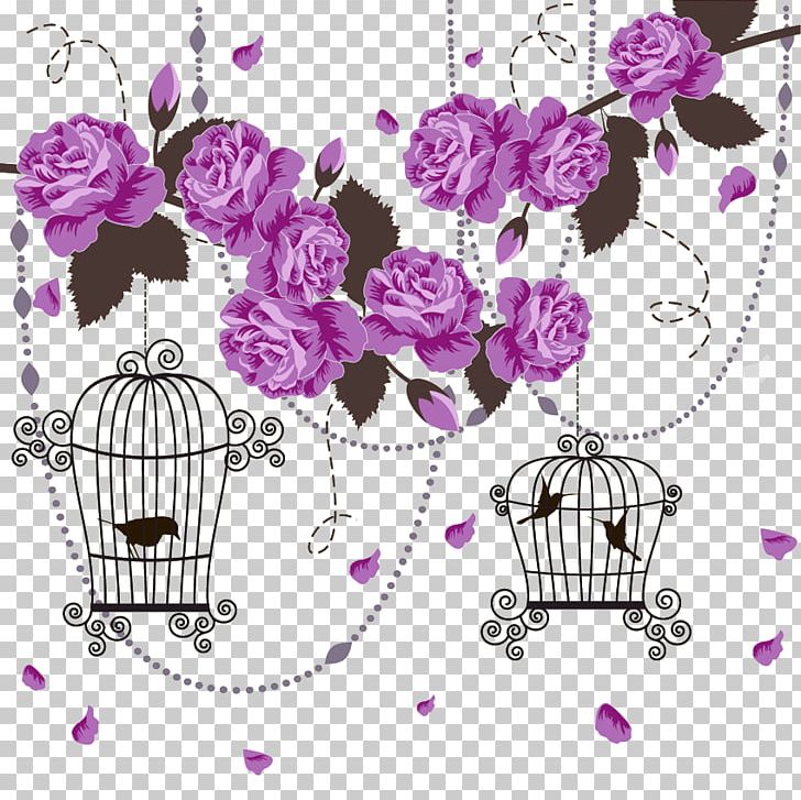 Rose Color Drawing PNG, Clipart, Bird Cage, Branch, Classic, Color, Decorative Elements Free PNG Download