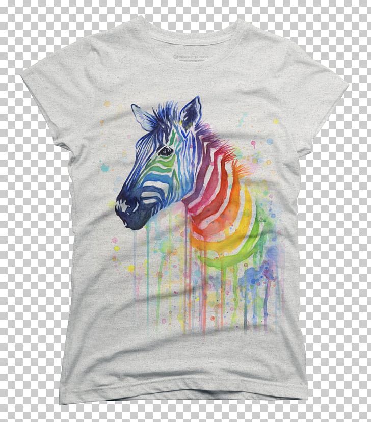 T-shirt Hoodie Zebra Canvas Painting PNG, Clipart, Art, Canvas, Canvas Print, Clothing, Crew Neck Free PNG Download
