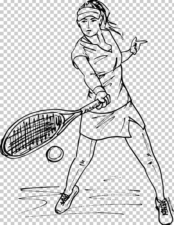 Tennis Drawing Racket Sketch PNG, Clipart, Arm, Art, Artwork, Badminton, Ball Free PNG Download