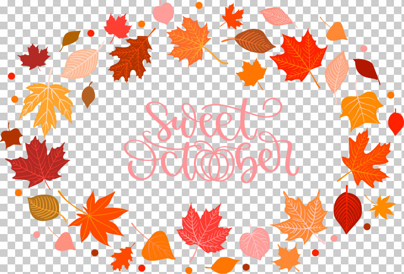 Sweet October October Autumn PNG, Clipart, Autumn, Fall, Floral Design, October, Opentype Free PNG Download