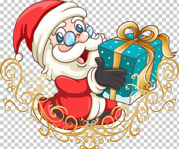 Santa Claus Christmas Gift PNG, Clipart, Art, Cartoon, Christmas, Christmas Decoration, Christmas Ornament Free PNG Download