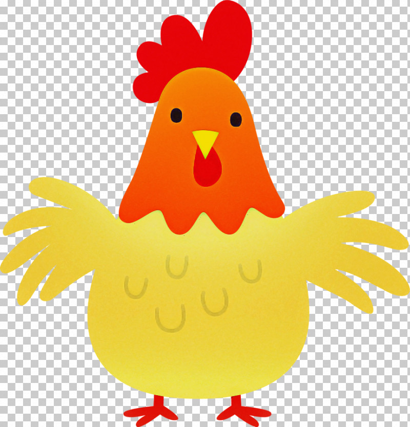 Chicken Rooster Bird Yellow Beak PNG, Clipart, Beak, Bird, Chicken, Comb, Rooster Free PNG Download