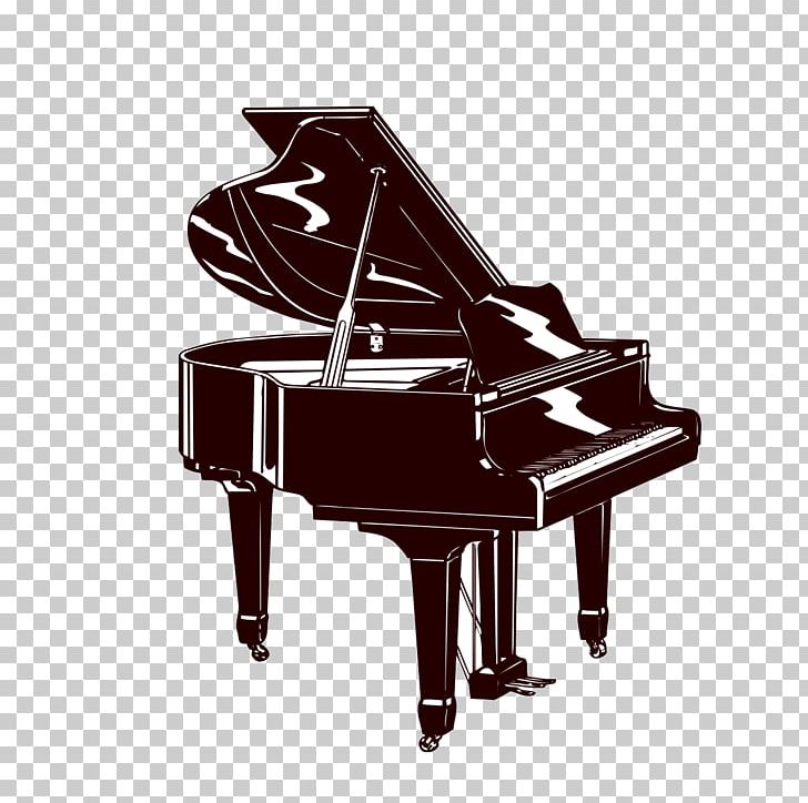 Piano Musical Instrument Silhouette PNG, Clipart, Cartoon, Classical, Electric Piano, Fortepiano, Furniture Free PNG Download