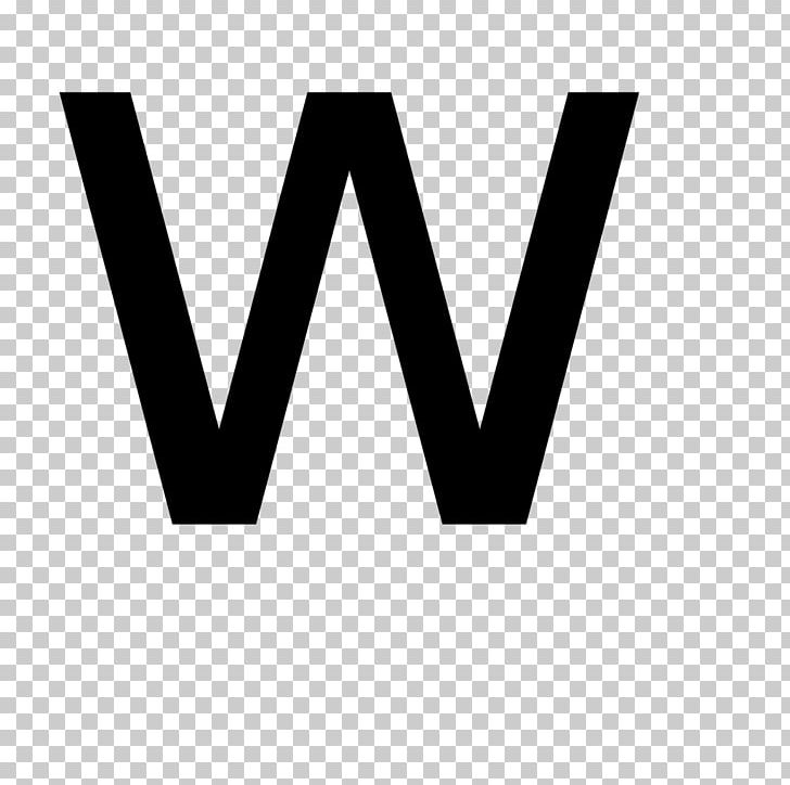 Letter W Alphabet PNG, Clipart, Alphabet, Angle, Black, Black And White, Brand Free PNG Download