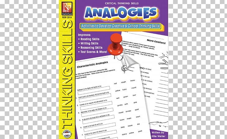 Critical Thinking Basic Thinking Skills Analogies-B Math Word Problems Book 2 PNG, Clipart, Analogy, Book, Brand, Critical Thinking, Learning Free PNG Download