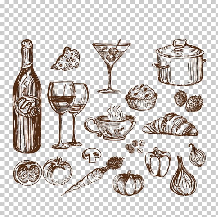 Fast Food Drawing Line Art Euclidean PNG, Clipart, Barware, Black And White, Bread, Cookware And Bakeware, Drinkware Free PNG Download