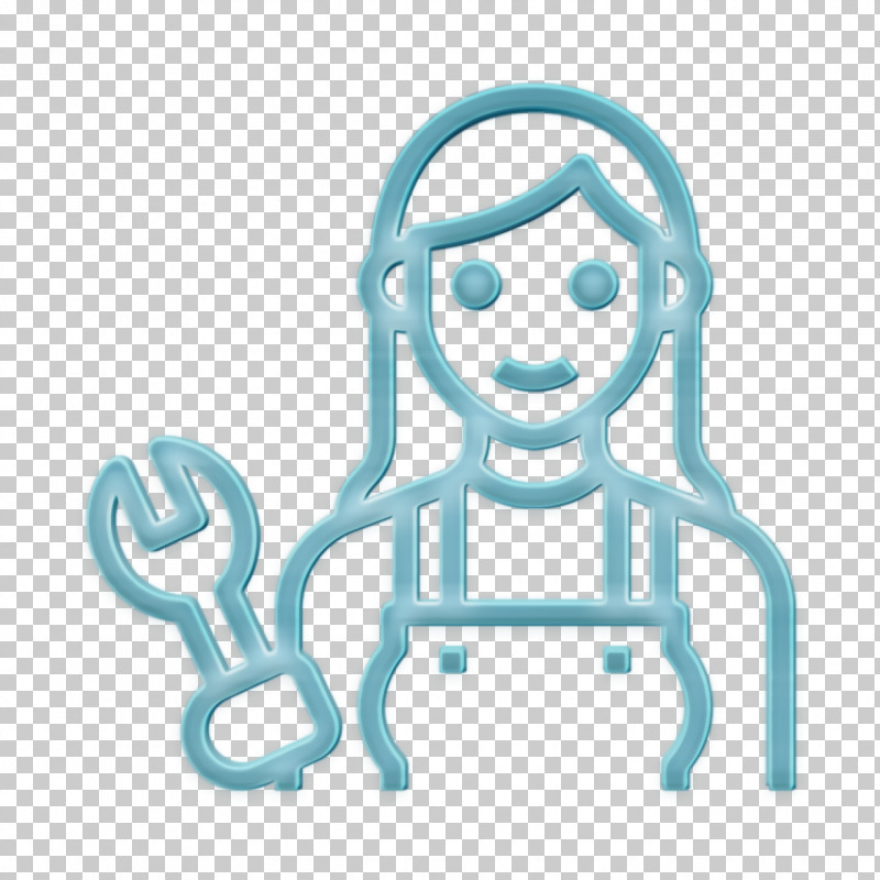 Mechanic Icon Professions And Jobs Icon Occupation Woman Icon PNG, Clipart, Cartoon, Line Art, Logo, Mechanic Icon, Occupation Woman Icon Free PNG Download