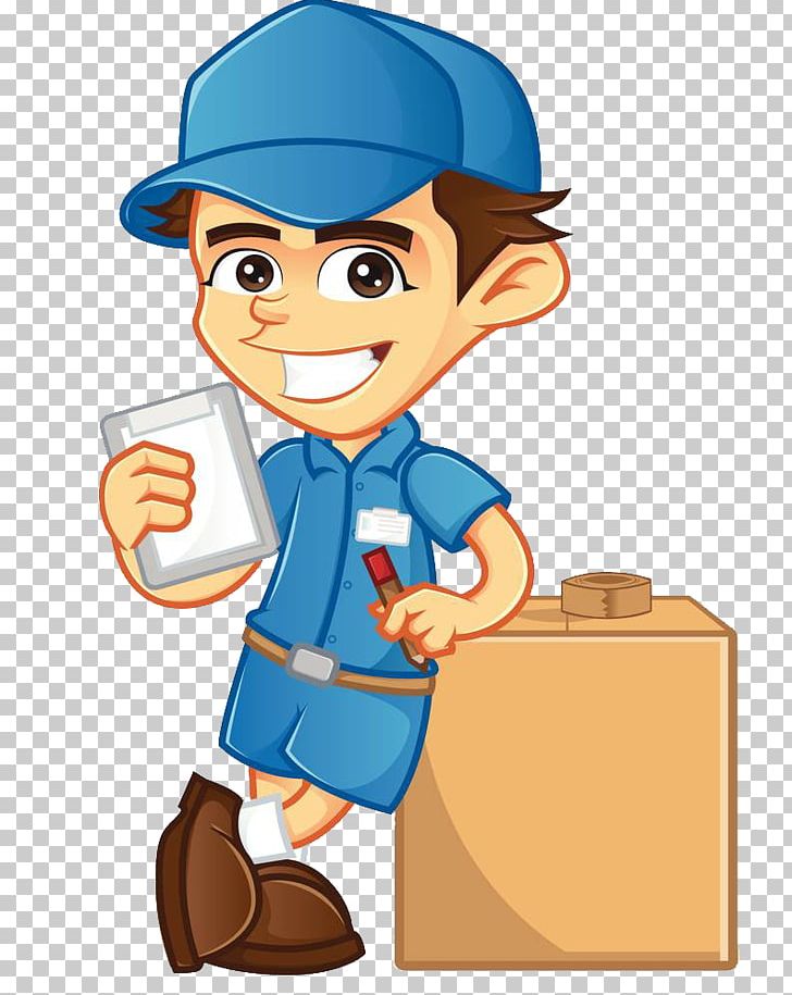 Delivery PNG, Clipart, Blue, Boy, Cartoon, Fictional Character, Hand Free PNG Download