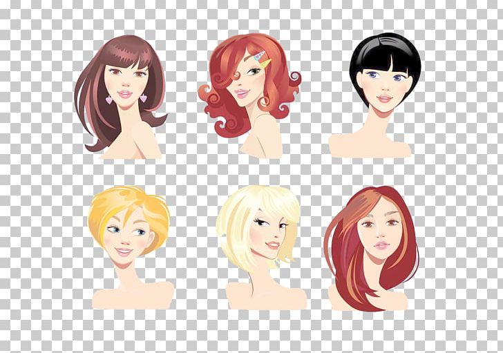 Hairstyle Face Hairdresser Bangs PNG, Clipart, Beauty, Black Hair, Brown Hair, Cartoon, Cheek Free PNG Download