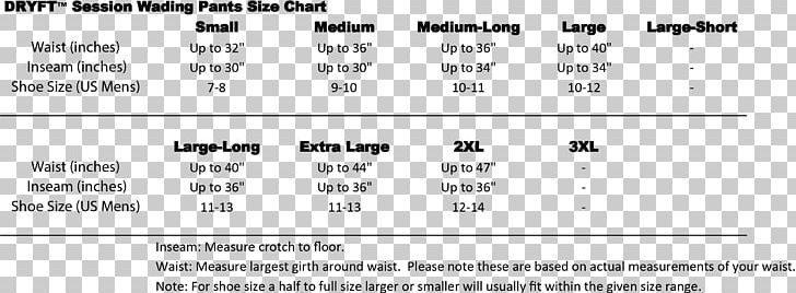 Shoe Size Clothing Sizes Waders Pants PNG, Clipart, Angle, Area, Black And White, Brand, Buckle Free PNG Download