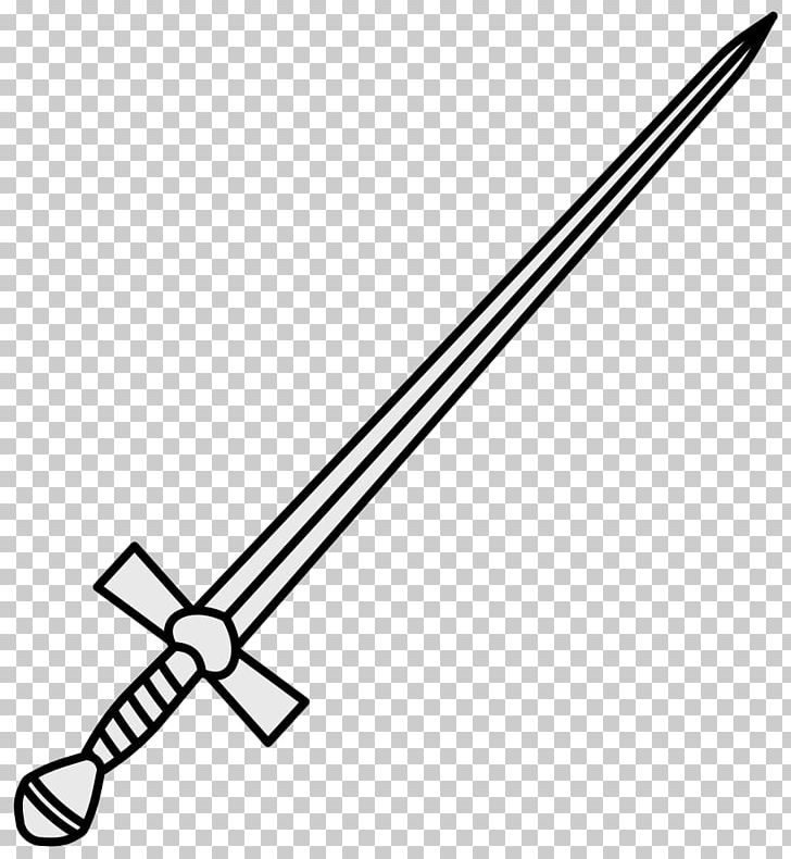 Sword Coat Of Arms Weapon Rapier PNG, Clipart, Angle, Black And White, Coat Of Arms, Cold Weapon, Computer Icons Free PNG Download