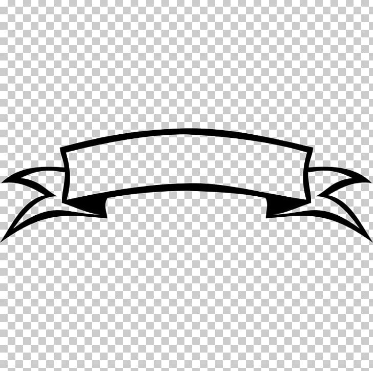 black ribbon banner png