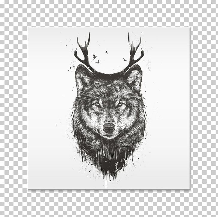 Deer Moose Dog Tapestry Black Wolf PNG, Clipart, Animal, Animals, Antler, Art, Black Wolf Free PNG Download