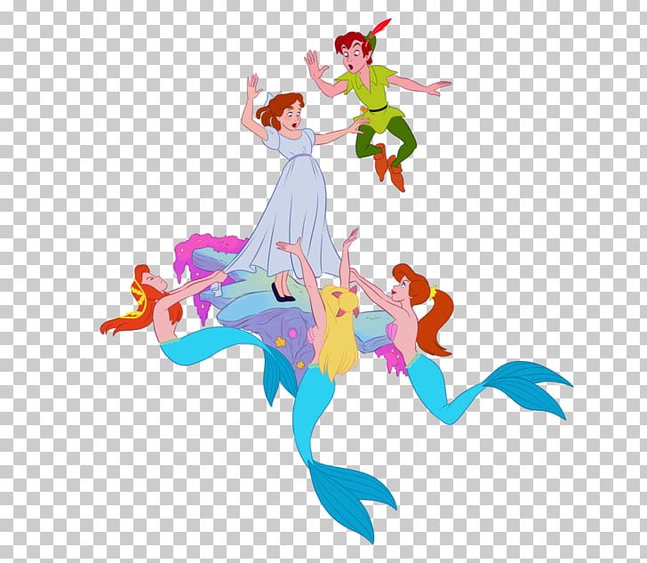 Peter Pan Tinker Bell Mermaid PNG, Clipart, Art, Computer Wallpaper, Deviantart, Fantasy, Fictional Character Free PNG Download