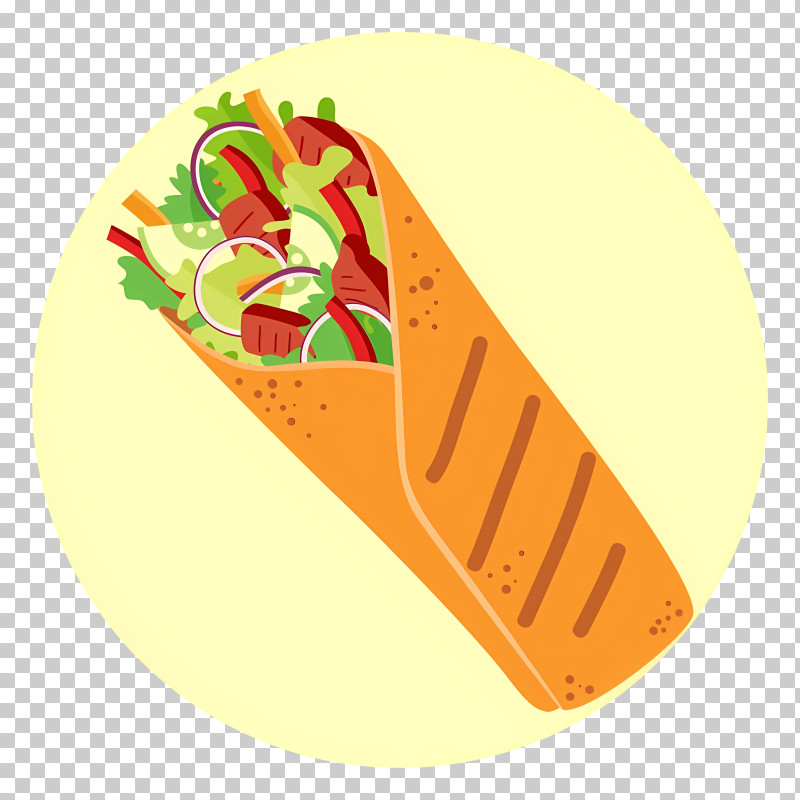 Flattened Wrap - Grilled Wrap Sandwich With Vegetables And Meat PNG ...