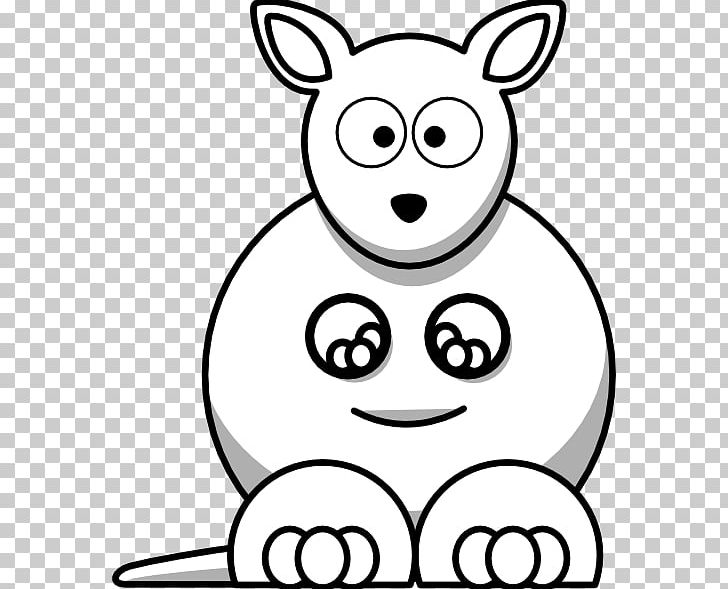 Kangaroo Black And White Pouch PNG, Clipart, Animal, Black And White, Boxing Kangaroo, Cartoon, Cuteness Free PNG Download