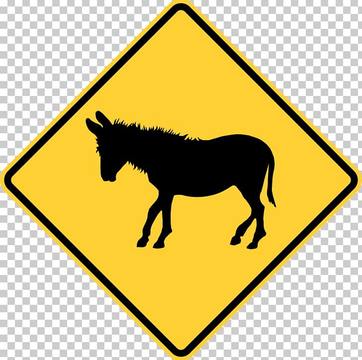 Warning Sign Road Traffic Sign Safety PNG, Clipart, Animals, Area, Black And White, Donkey, Grass Free PNG Download
