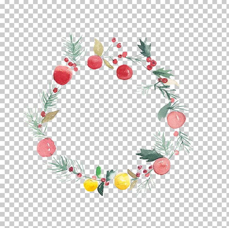 Christmas Watercolor Painting Wreath Flower PNG, Clipart, Christmas Frame, Christmas Lights, Christmas Ornament, Creative Christmas, Decorative Patterns Free PNG Download