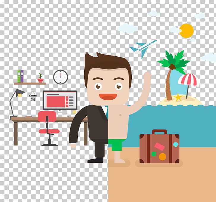 Vacation Illustration PNG, Clipart, Art, Business, Business Card, Business Man, Businessperson Free PNG Download