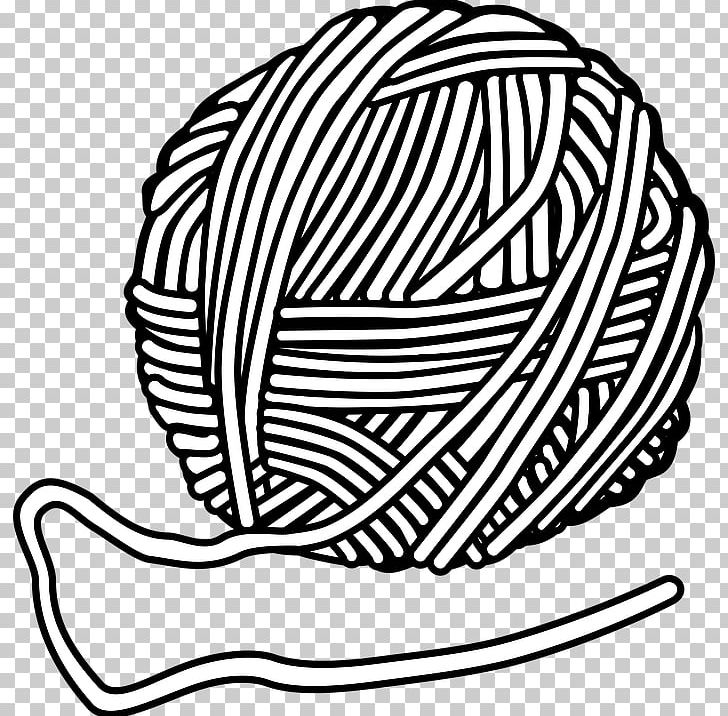 Yarn Wool Knitting Png Clipart Black And White Clip Art