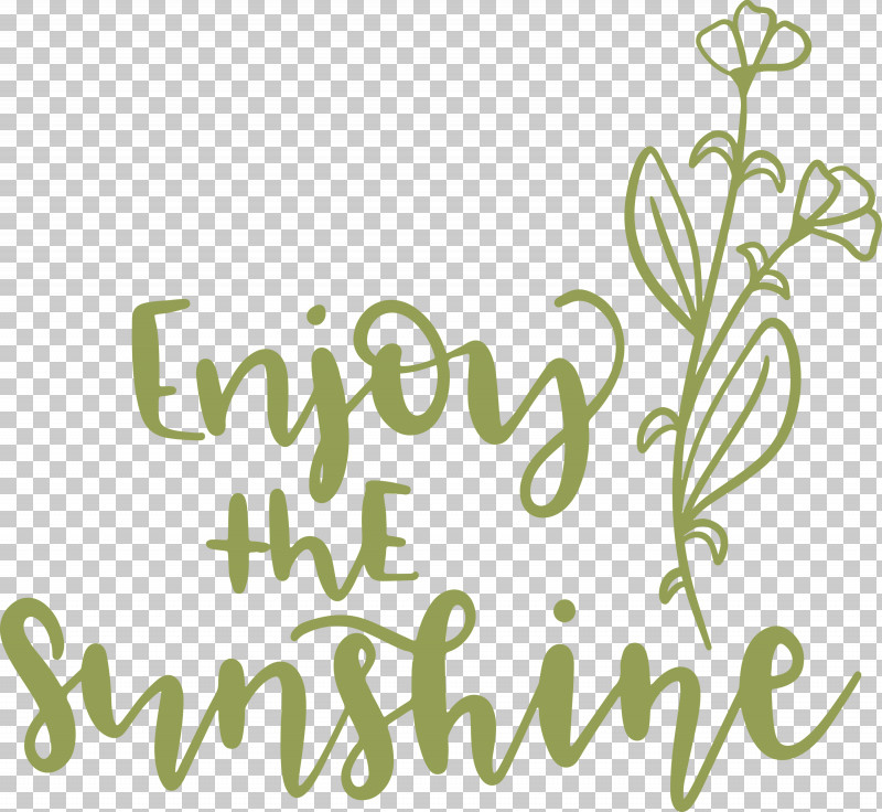 Sunshine Enjoy The Sunshine PNG, Clipart, Floral Design, Green, Leaf, Logo, Meter Free PNG Download