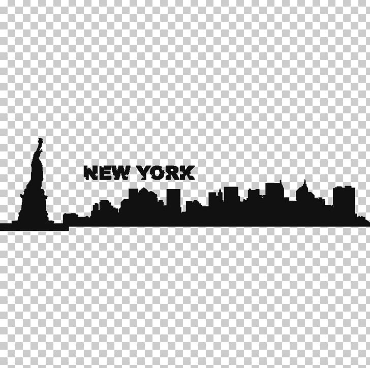 New York City Sticker Skyline Wall Silhouette PNG, Clipart, Animals, Black And White, Brand, Caravelair, Decal Free PNG Download