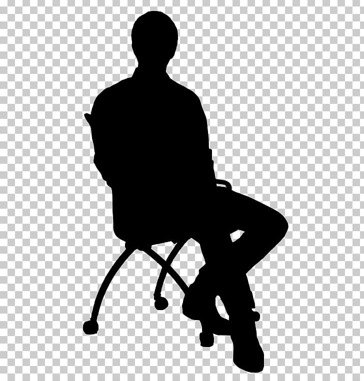 Chair Table Silhouette PNG, Clipart, Black, Black And White, Chair, Furniture, Human Behavior Free PNG Download