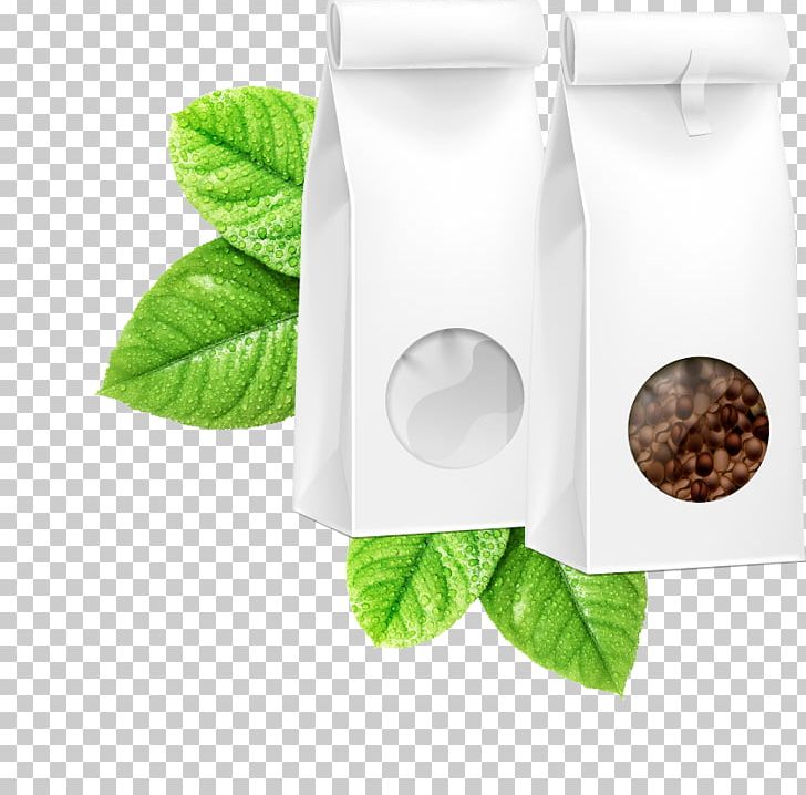 Coffee Paper Bag PNG, Clipart, Bags, Coffee Bag, Green Leaves, Leaf, Other Free PNG Download
