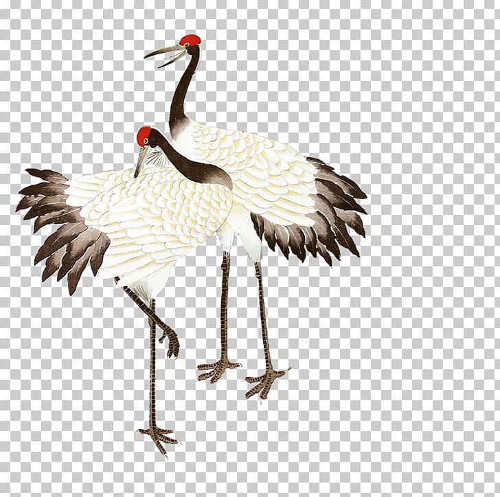 Crane Ink Wash Painting Cartoon PNG, Clipart, Bird, Chinese, Chinese Style, Chinoiserie, Ciconiiformes Free PNG Download