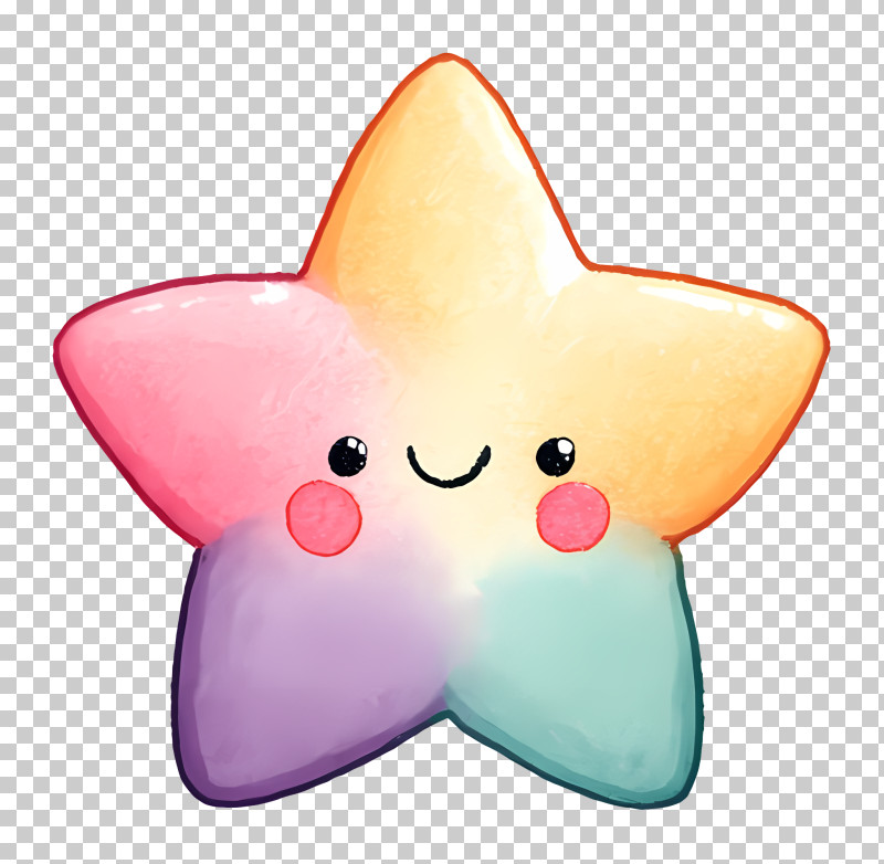 Pastel Smiling Star PNG
