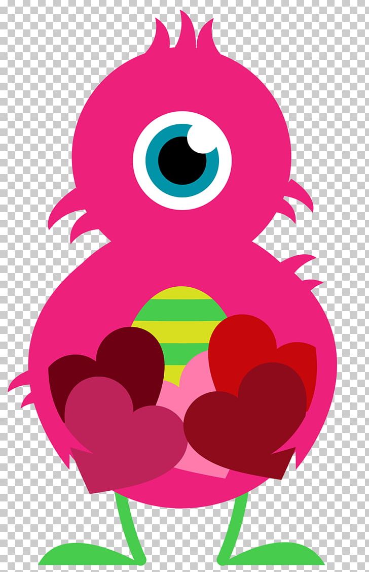 Valentines Day Heart Monster PNG, Clipart, Art, Artwork, Beak, Bird, Chicken Free PNG Download