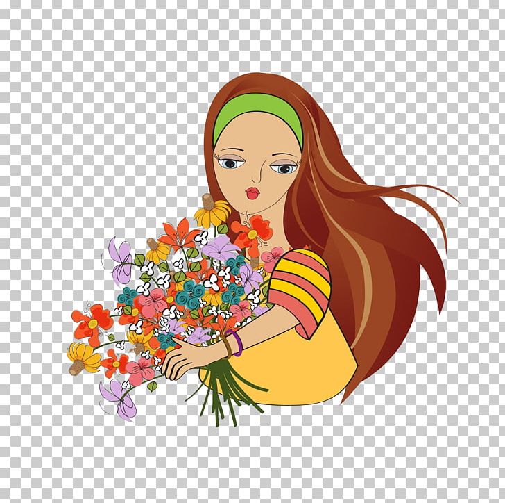 Cartoon Flower Stock Photography PNG, Clipart, Child, Fictional Character, Flower Bouquet, Flower Pattern, Flowers Free PNG Download