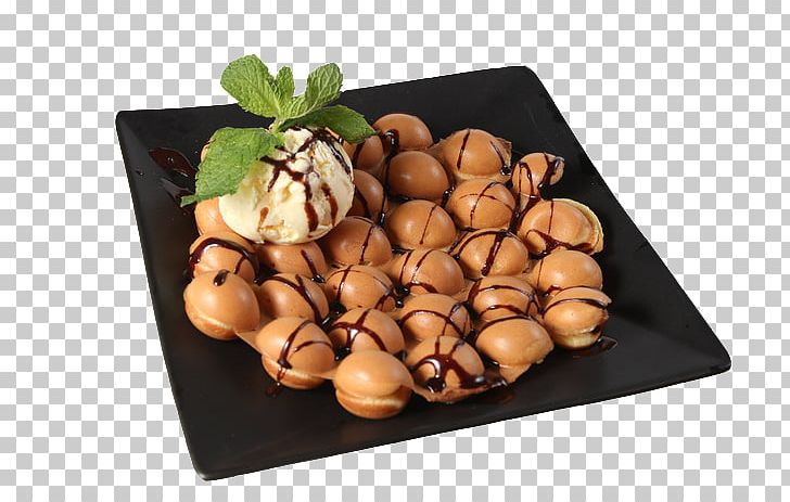 Ice Cream Egg Waffle Street Food PNG, Clipart, Black, Black Plate, Cake, Chicken Egg, Chocolate Free PNG Download