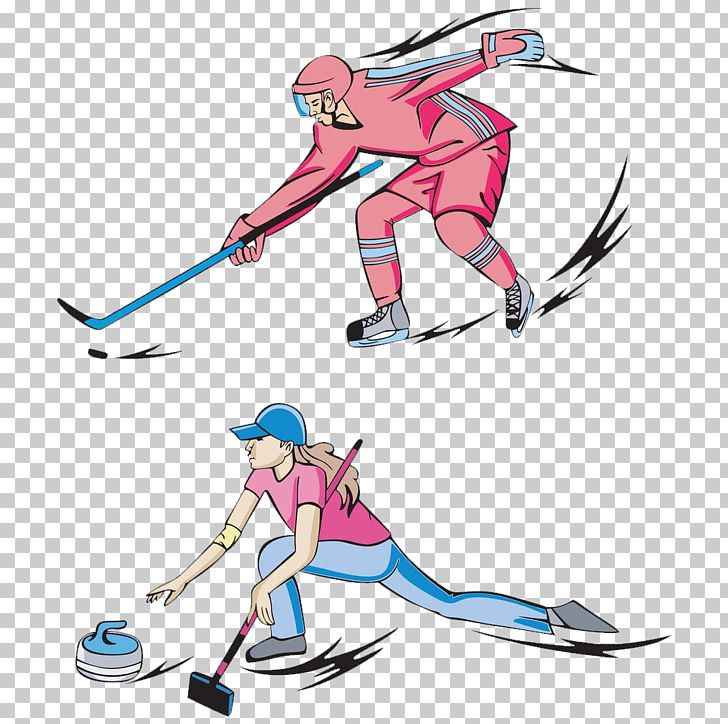 Ice Hockey Winter Olympic Games Curling Ice Skating PNG, Clipart, Art, Balloon Cartoon, Boy Cartoon, Cartoon, Cartoon Couple Free PNG Download