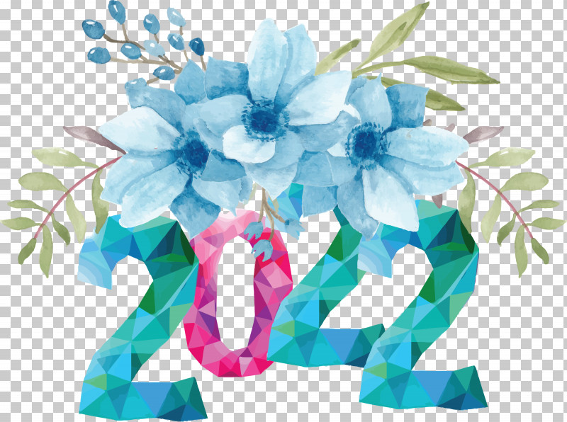 2022 Flower Text Effect Background PNG, Clipart, Blue, Blue Watercolor Flower, Cut Flowers, Floral Design, Floristry Free PNG Download