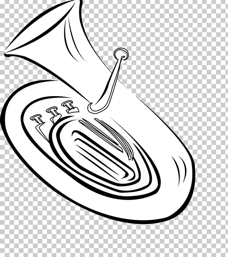 Tuba Sousaphone PNG, Clipart, Artwork, Baritone Horn, Black And White, Circle, Clip Art Free PNG Download