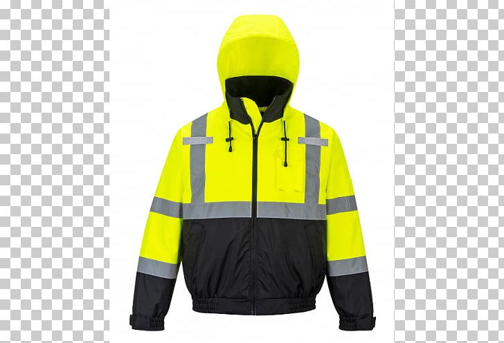 High-visibility Clothing Flight Jacket Portwest Personal Protective Equipment PNG, Clipart, Clothing, Coat, Flight Jacket, Gilets, Hard Hats Free PNG Download