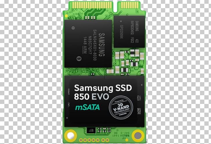 Samsung 850 EVO SSD Solid-state Drive Samsung 850 EVO III MSATA Serial ATA Hard Drives PNG, Clipart, Circuit Component, Computer, Computer Component, Data Storage, Electronic Device Free PNG Download