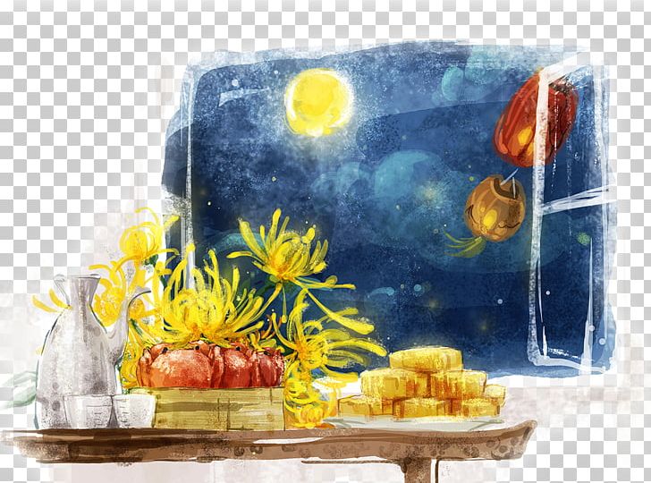 China Mooncake Mid-Autumn Festival Illustration PNG, Clipart, Cake, Chinese Style, Ink, Ink Splash, Lantern Free PNG Download