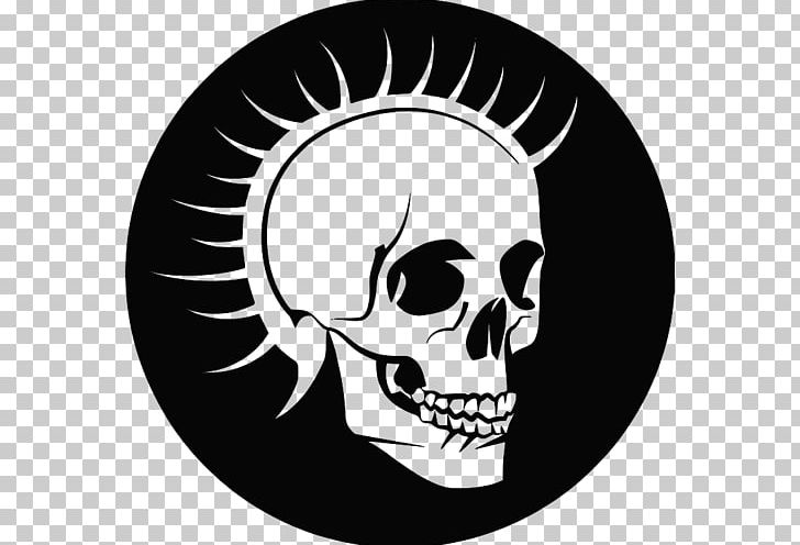 Human Skull Symbolism Punk Rock PNG, Clipart, Black, Black And White, Bone, Download, Drawing Free PNG Download