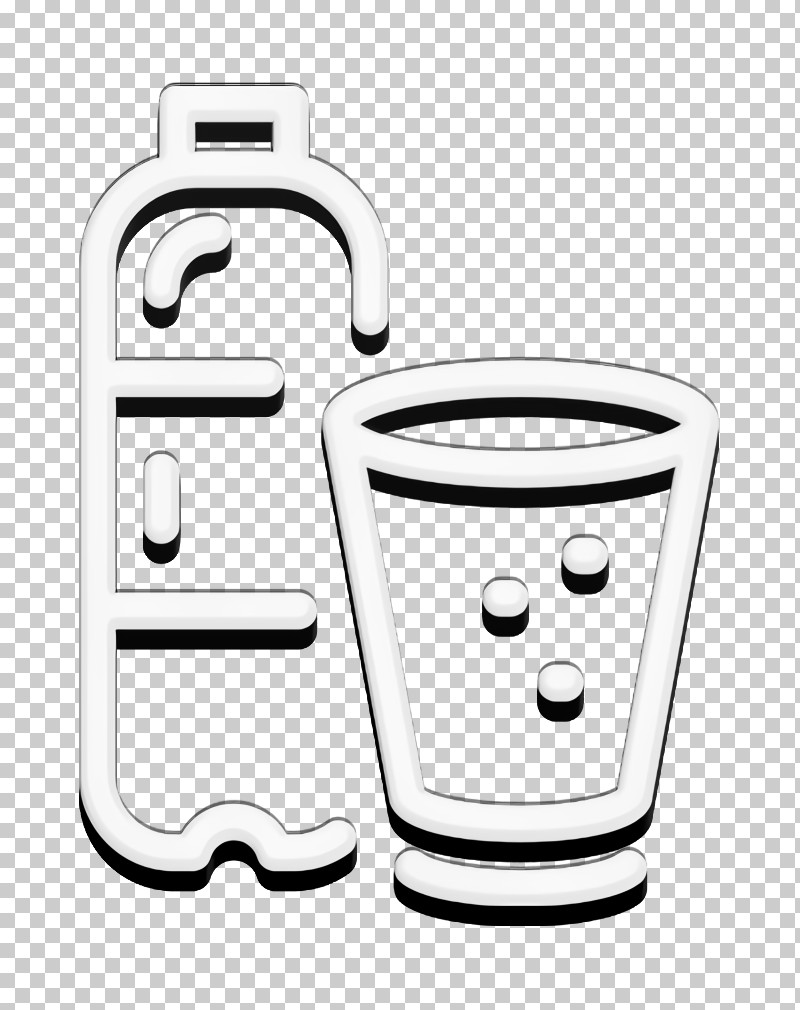 Drink Water Icon Wellness Line Craft Icon Cup Icon PNG, Clipart, Black, Black And White, Cup Icon, Line Art, Meter Free PNG Download