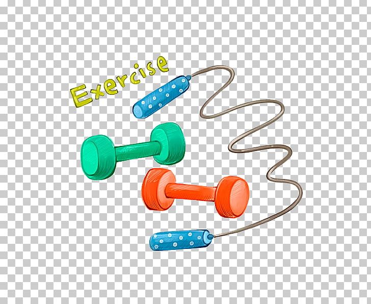 Skipping Rope Dumbbell Physical Exercise PNG, Clipart, Body Jewelry, Cartoon, Cartoon Dumbbell, Designer, Dumbbell Free PNG Download