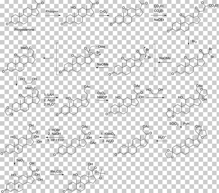 Triamcinolone Acetonide Injection Chemical Synthesis PNG, Clipart, Acetonide, Angle, Antiinflammatory, Area, Black Free PNG Download