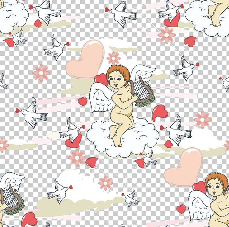 Cupid Heart Angel PNG, Clipart, Angel, Cartoon, Color, Cupid, Cupid Vector Free PNG Download